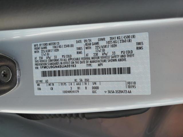 2025 FORD ESCAPE ACT - 1FMCU9GN4SUA05183