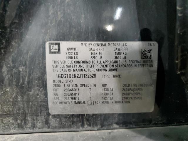 2018 CHEVROLET COLORADO Z - 1GCGTDEN2J1132528