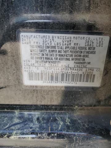 2019 NISSAN SENTRA S - 3N1AB7AP7KY452171