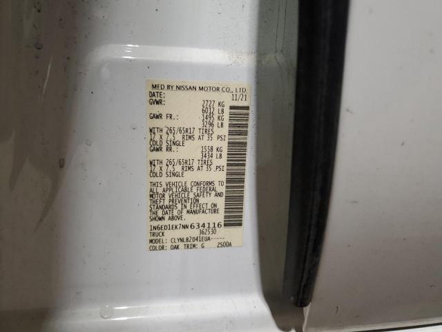 2022 NISSAN FRONTIER S - 1N6ED1EK7NN634116