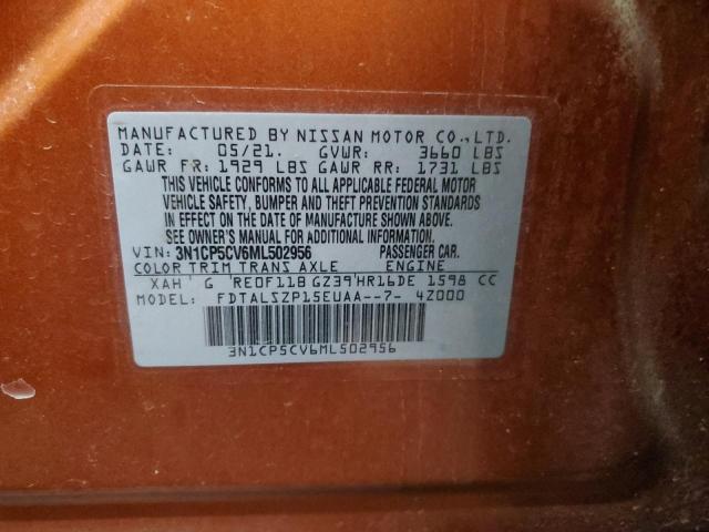 2021 NISSAN KICKS SV - 3N1CP5CV6ML502956