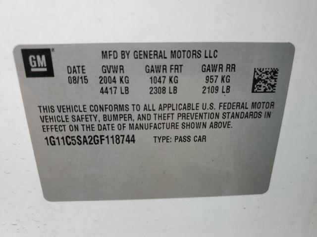 2016 CHEVROLET MALIBU LIM - 1G11C5SA2GF118744
