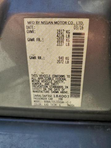 2016 NISSAN ALTIMA 2.5 - 1N4AL3AP3GC184003