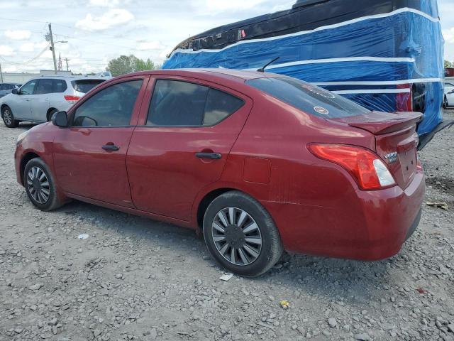 NISSAN VERSA S 2015 red sedan 4d gas 3N1CN7AP6FL912598 photo #3