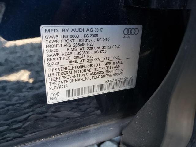 VIN WA1VAAF73HD050130 2017 Audi Q7, Prestige no.13