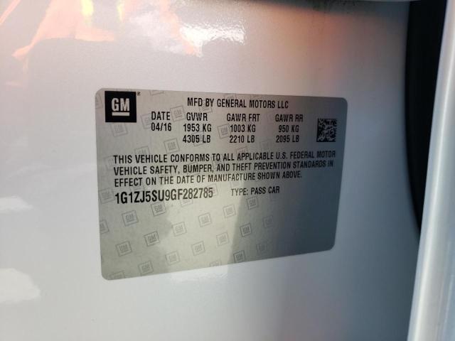 2016 CHEVROLET MALIBU HYB - 1G1ZJ5SU9GF282785