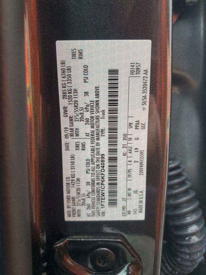 1FTEW1CP6KFD40899 FORD F-150 2019