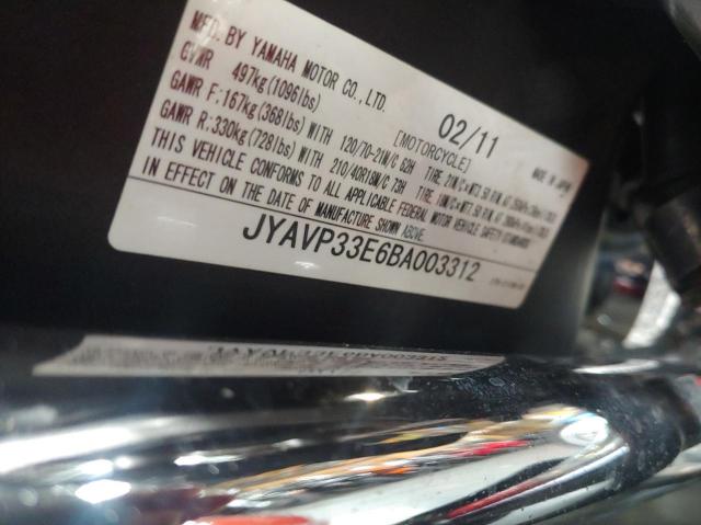 2011 YAMAHA XVS1300 CU JYAVP33E6BA003312