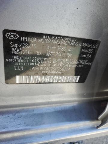 5NPDH4AE7GH768714 Hyundai ELANTRA SE