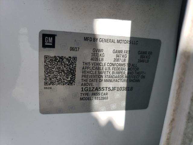 2018 CHEVROLET MALIBU L 1G1ZA5ST5JF103818