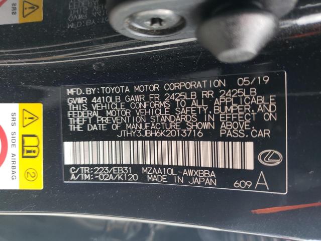 2019 LEXUS UX 200 - JTHY3JBH6K2013716