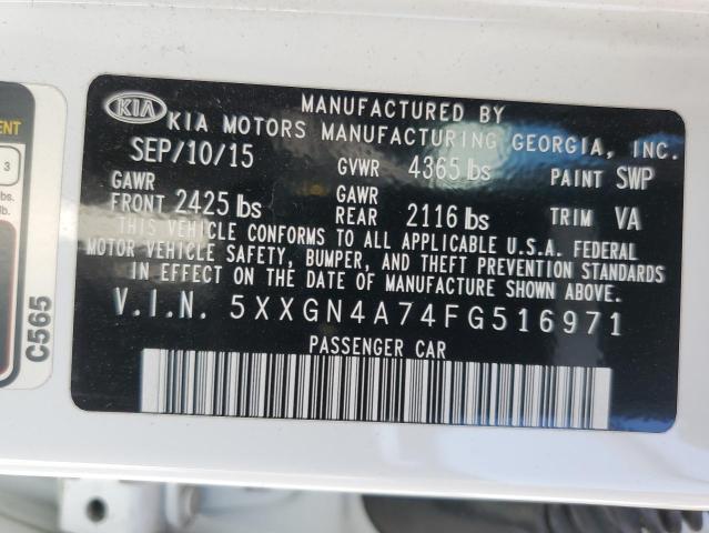5XXGN4A74FG516971 KIA OPTIMA EX