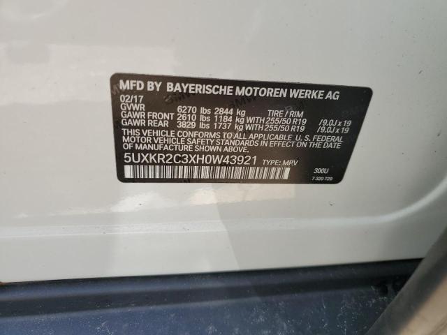 2017 BMW X5 SDRIVE3 - 5UXKR2C3XH0W43921