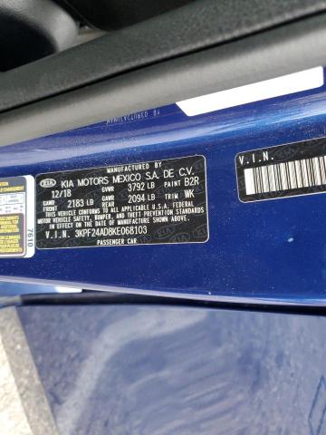 3KPF24AD8KE068103 KIA FORTE FE