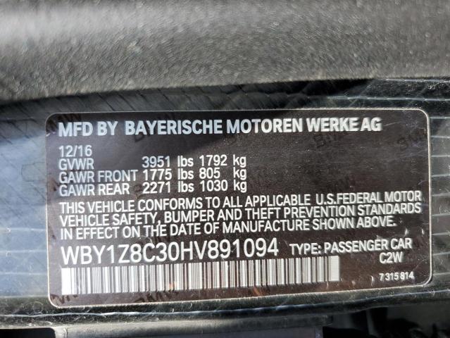 WBY1Z8C30HV891094 BMW I3 REX
