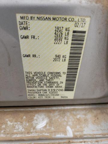 1N4AL3AP5HN339706 Nissan ALTIMA 2.5
