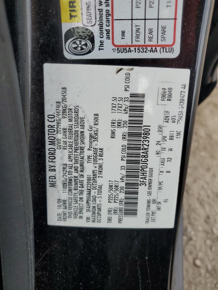 Lot #2989177766 2010 FORD FUSION SEL