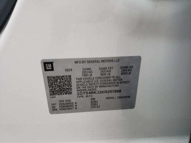 1GYS4BKJ1KR297898 Cadillac Escalade Luxury