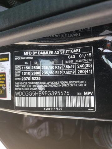 2015 MERCEDES-BENZ GLK 350 - WDCGG5HB9FG395626