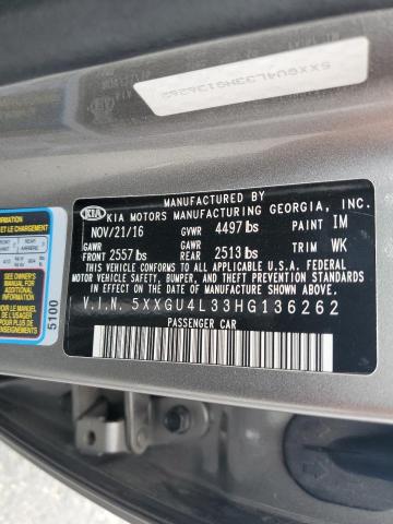 5XXGU4L33HG136262 KIA OPTIMA EX