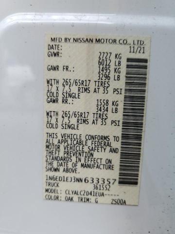 1N6ED1EJ3NN633357 Nissan FRONTIER S