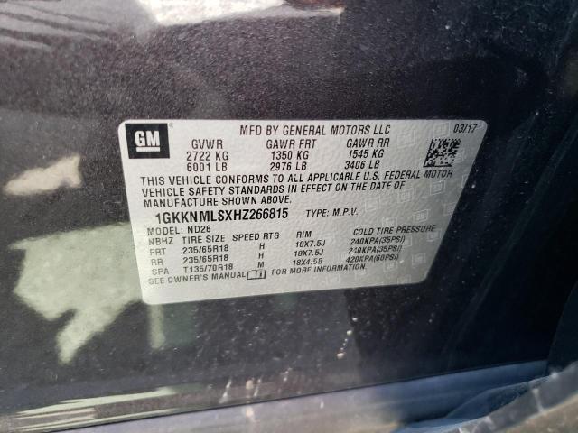 1GKKNMLSXHZ266815 GMC Acadia Slt-1