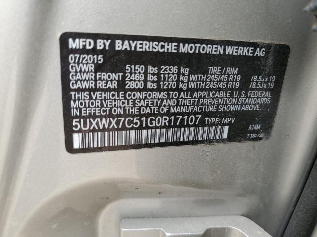 VIN 5UXWX7C51G0R17107 2016 BMW X3, Xdrive35I no.13