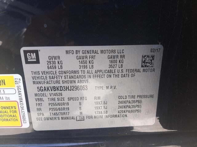 5GAKVBKD3HJ296063 Buick Enclave