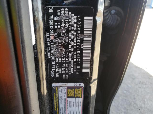 5XYPG4A35GG035874 KIA SORENTO LX