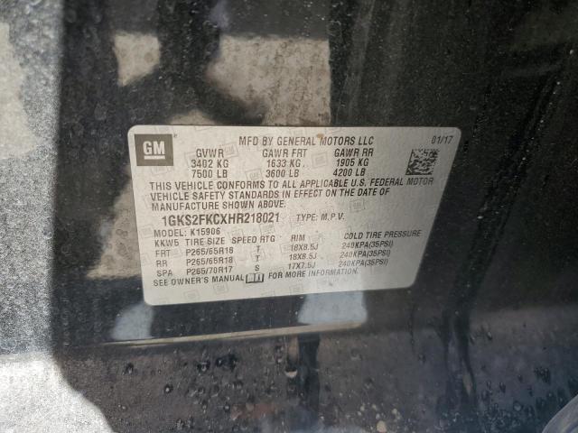 1GKS2FKCXHR218021 GMC Yukon Xl K1500 Sle
