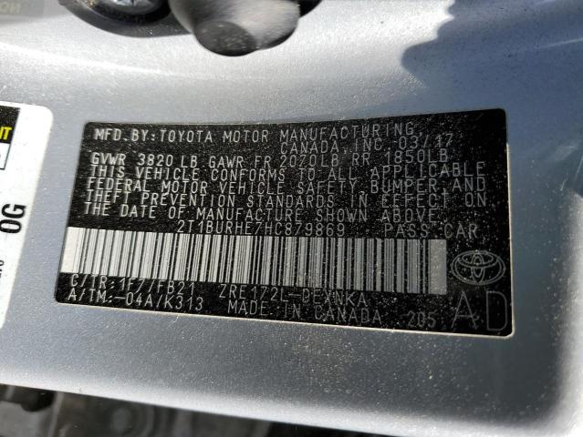 2T1BURHE7HC879869 TOYOTA COROLLA 2017