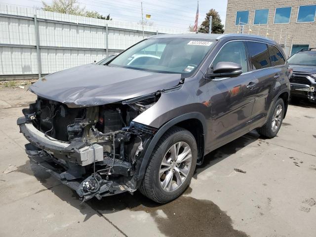 VIN 5TDJKRFH8ES035907 2014 Toyota Highlander, Xle no.1