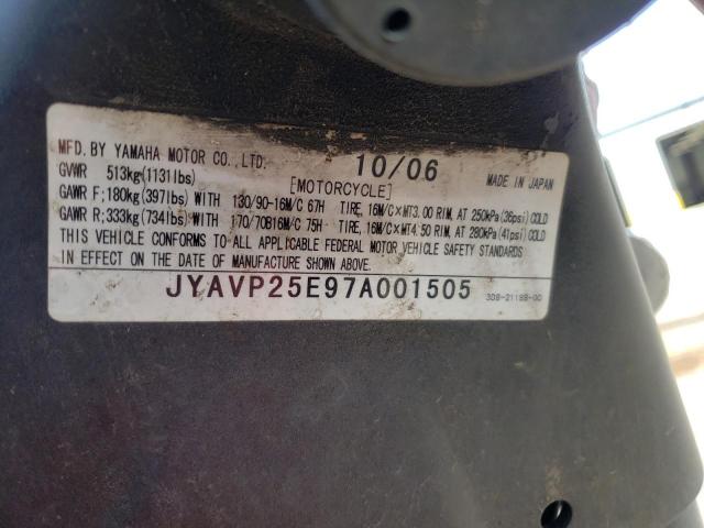 2007 YAMAHA XVS1300 CT - JYAVP25E97A001505