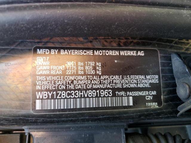WBY1Z8C33HV891963 BMW I3 REX
