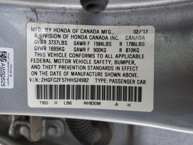 2HGFC2F57HH524982 Honda Civic Lx