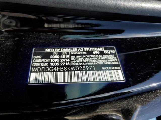 WDD3G4FB8KW025971 Mercedes-Benz A 220 4matic