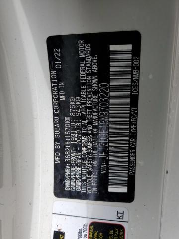 2022 SUBARU BRZ LIMITE JF1ZDBE18N9703220