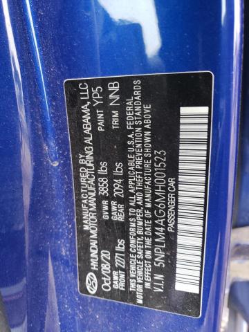 5NPLM4AG6MH001523 Hyundai ELANTRA SEL