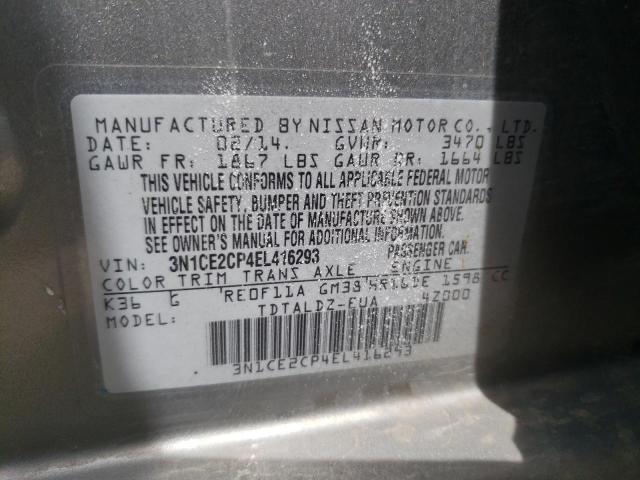 3N1CE2CP4EL416293 Nissan Versa Note S