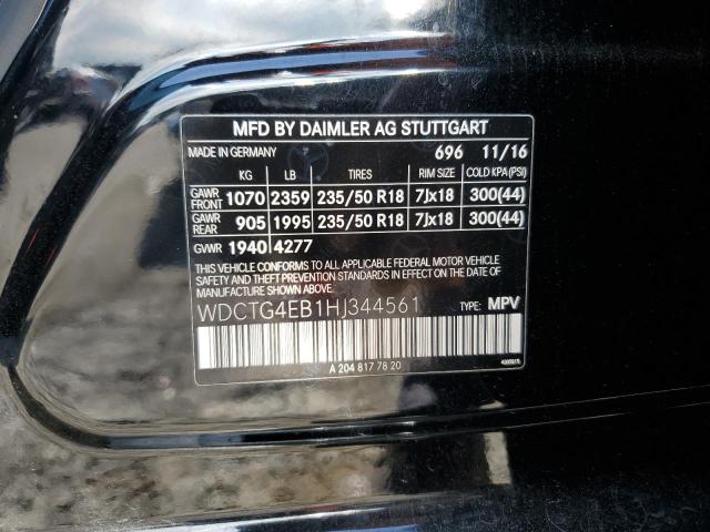 WDCTG4EB1HJ344561 Mercedes-Benz GLA 250