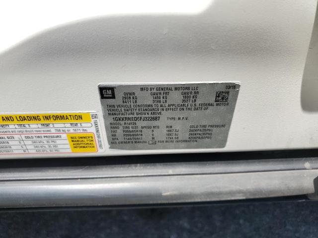 1GKKRNED6FJ322687 GMC ACADIA SLE