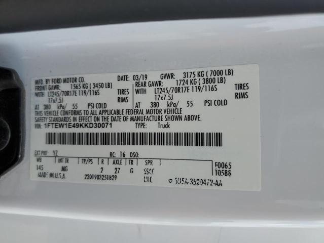 2019 FORD F150 SUPER 1FTEW1E49KKD30071