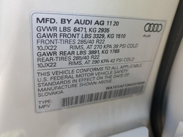 WA1EVAF13MD018899 Audi Q8 PREMIUM 13