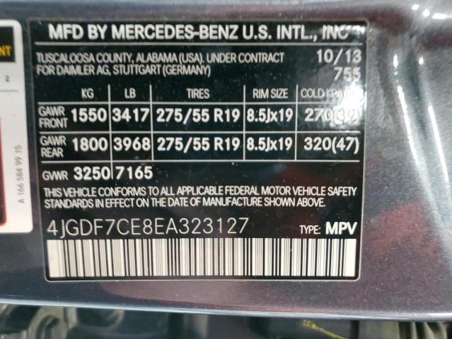 VIN 4JGDF7CE8EA323127 2014 Mercedes-Benz GL-Class, ... no.13