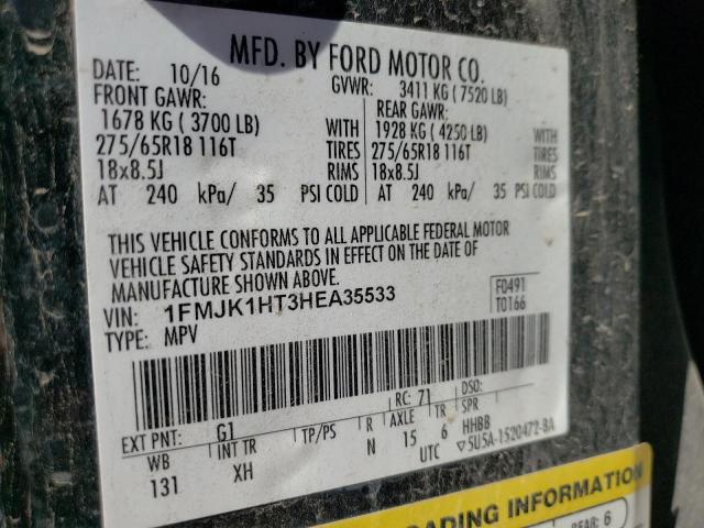 1FMJK1HT3HEA35533 Ford Expedition El Xlt