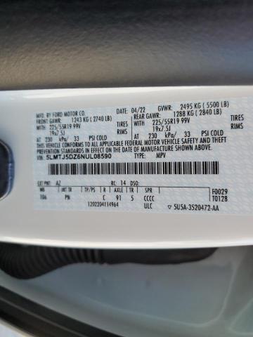 2022 LINCOLN CORSAIR GR 5LMTJ5DZ6NUL08590