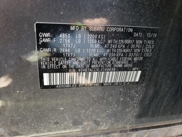 4S4BTACCXL3149638 Subaru Outback Premium