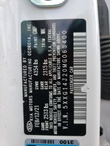 5XXG14J20MG063400 KIA K5 LXS