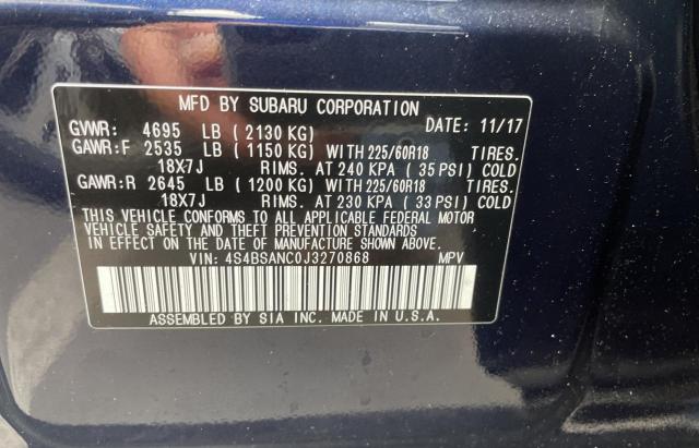 4S4BSANC0J3270868 Subaru Outback 2.5i Limited
