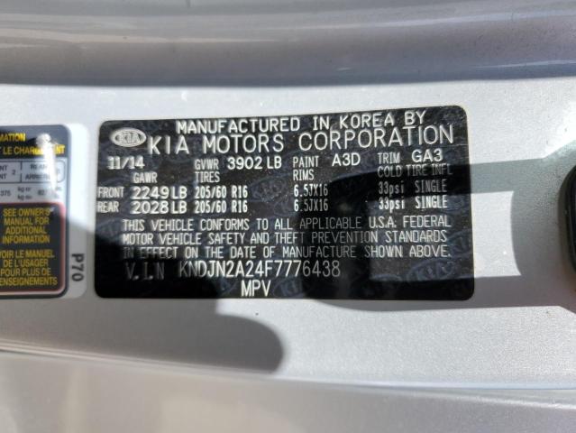 KNDJN2A24F7776438 KIA Soul